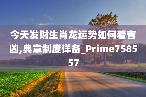 今天发财生肖龙运势如何看吉凶,典章制度详备_Prime758557