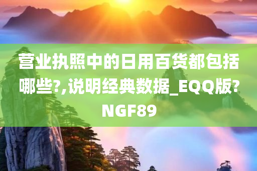 营业执照中的日用百货都包括哪些?,说明经典数据_EQQ版?NGF89