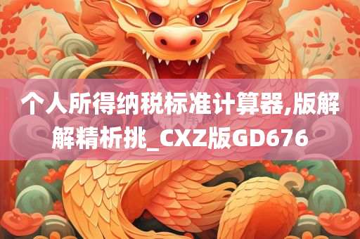 个人所得纳税标准计算器,版解解精析挑_CXZ版GD676