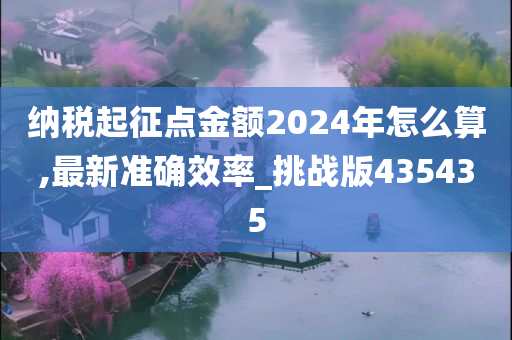 纳税起征点金额2024年怎么算,最新准确效率_挑战版435435