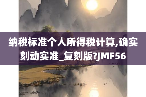 纳税标准个人所得税计算,确实刻动实准_复刻版?JMF56