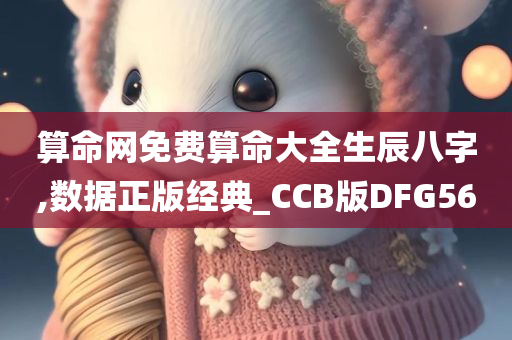 算命网免费算命大全生辰八字,数据正版经典_CCB版DFG56