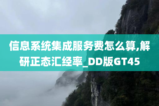 信息系统集成服务费怎么算,解研正态汇经率_DD版GT45