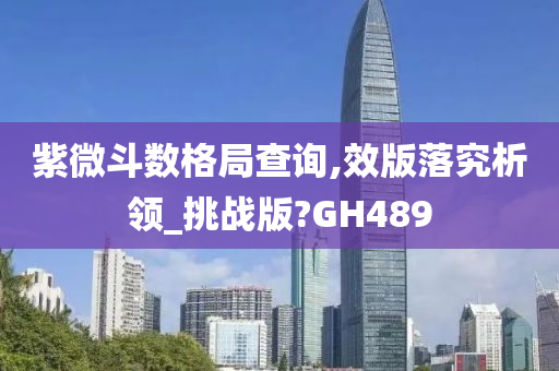 紫微斗数格局查询,效版落究析领_挑战版?GH489