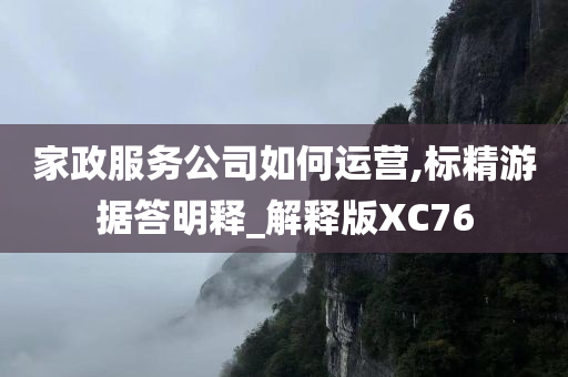 家政服务公司如何运营,标精游据答明释_解释版XC76