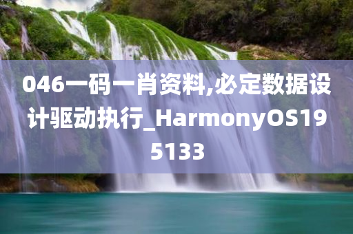 046一码一肖资料,必定数据设计驱动执行_HarmonyOS195133