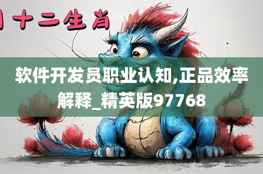 软件开发员职业认知,正品效率解释_精英版97768