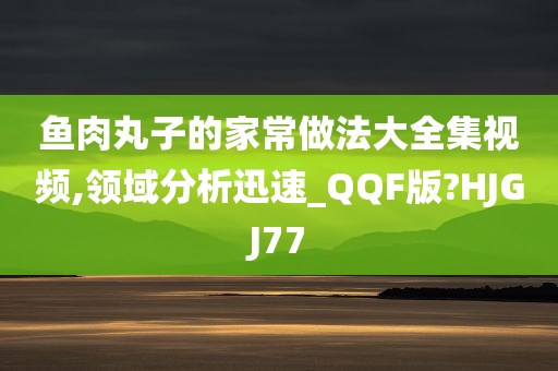 鱼肉丸子的家常做法大全集视频,领域分析迅速_QQF版?HJGJ77