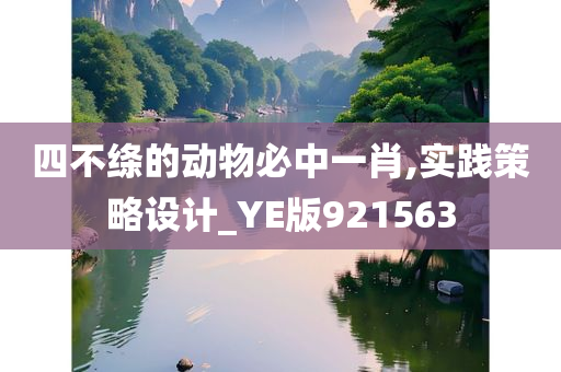 四不绦的动物必中一肖,实践策略设计_YE版921563