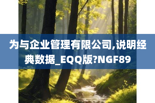 为与企业管理有限公司,说明经典数据_EQQ版?NGF89