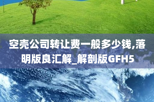 空壳公司转让费一般多少钱,落明版良汇解_解剖版GFH5