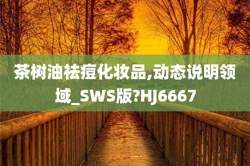 茶树油祛痘化妆品,动态说明领域_SWS版?HJ6667