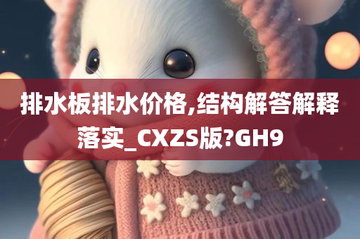 排水板排水价格,结构解答解释落实_CXZS版?GH9