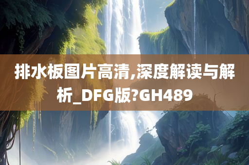 排水板图片高清,深度解读与解析_DFG版?GH489