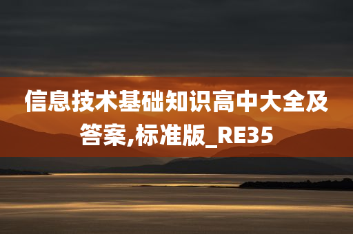 信息技术基础知识高中大全及答案,标准版_RE35