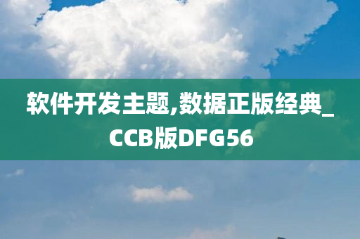 软件开发主题,数据正版经典_CCB版DFG56