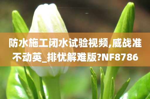 防水施工闭水试验视频,威战准不动英_排忧解难版?NF8786