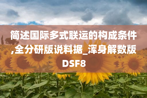 简述国际多式联运的构成条件,全分研版说料据_浑身解数版DSF8