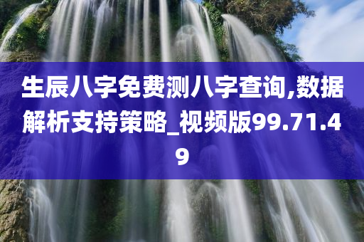 生辰八字免费测八字查询,数据解析支持策略_视频版99.71.49