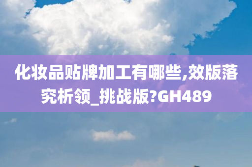 化妆品贴牌加工有哪些,效版落究析领_挑战版?GH489