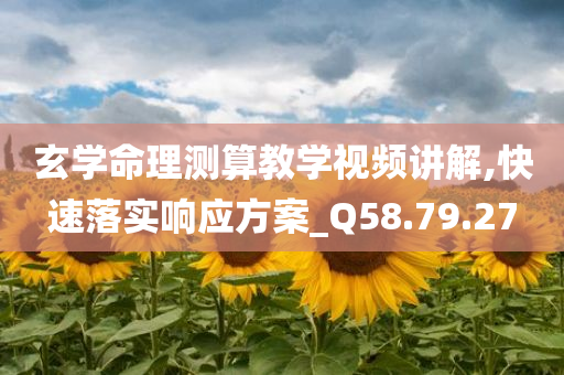 玄学命理测算教学视频讲解,快速落实响应方案_Q58.79.27