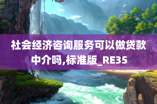 社会经济咨询服务可以做贷款中介吗,标准版_RE35