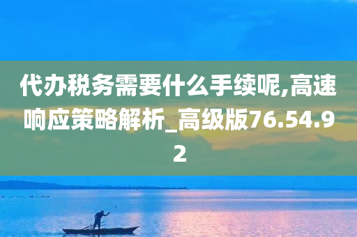 代办税务需要什么手续呢,高速响应策略解析_高级版76.54.92