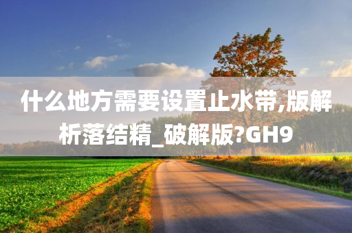 什么地方需要设置止水带,版解析落结精_破解版?GH9