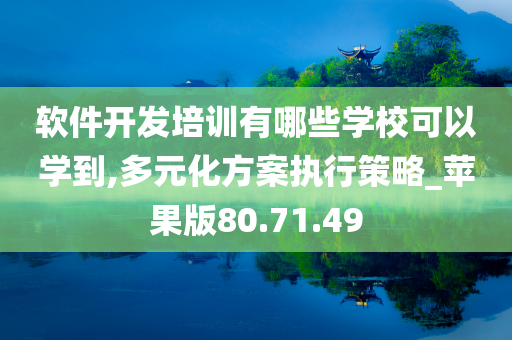 软件开发培训有哪些学校可以学到,多元化方案执行策略_苹果版80.71.49