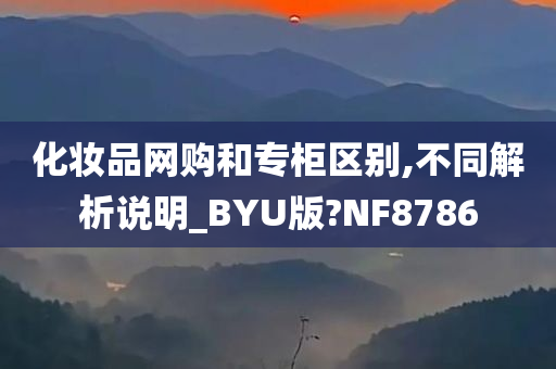 化妆品网购和专柜区别,不同解析说明_BYU版?NF8786