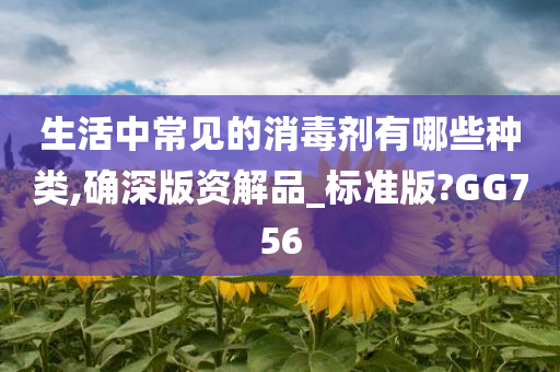 生活中常见的消毒剂有哪些种类,确深版资解品_标准版?GG756