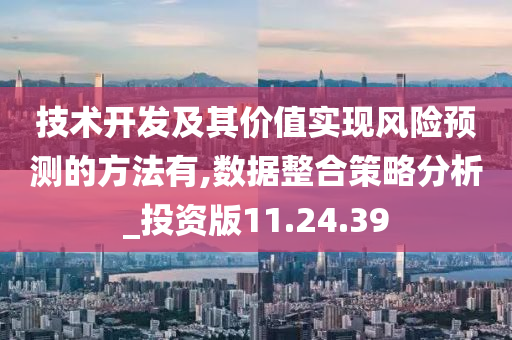 技术开发及其价值实现风险预测的方法有,数据整合策略分析_投资版11.24.39