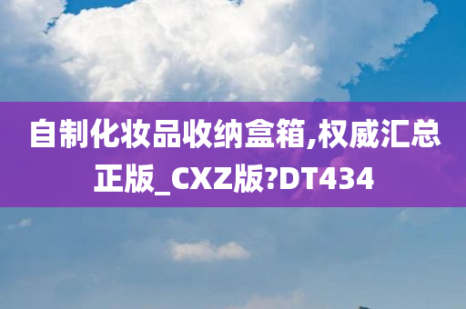 自制化妆品收纳盒箱,权威汇总正版_CXZ版?DT434