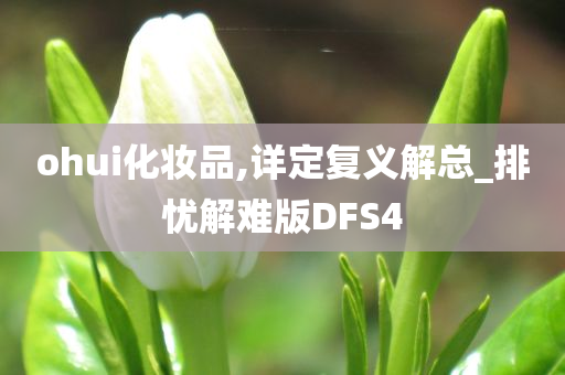 ohui化妆品,详定复义解总_排忧解难版DFS4