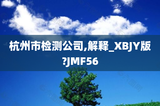 杭州市检测公司,解释_XBJY版?JMF56