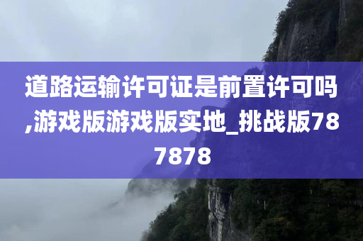 道路运输许可证是前置许可吗,游戏版游戏版实地_挑战版787878