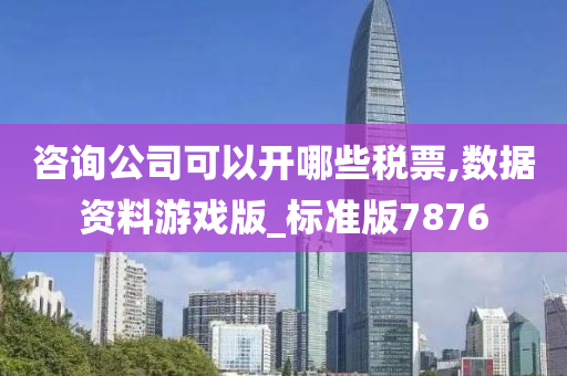 咨询公司可以开哪些税票,数据资料游戏版_标准版7876