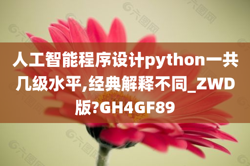 人工智能程序设计python一共几级水平,经典解释不同_ZWD版?GH4GF89