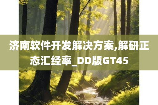 济南软件开发解决方案,解研正态汇经率_DD版GT45