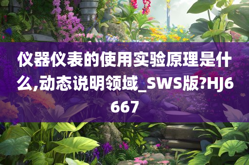 仪器仪表的使用实验原理是什么,动态说明领域_SWS版?HJ6667