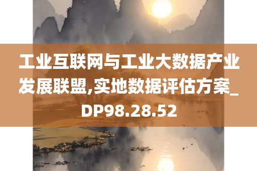 工业互联网与工业大数据产业发展联盟,实地数据评估方案_DP98.28.52