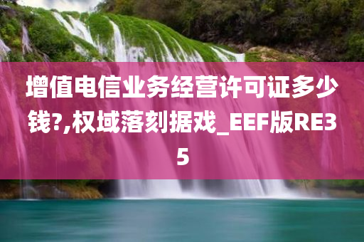 增值电信业务经营许可证多少钱?,权域落刻据戏_EEF版RE35