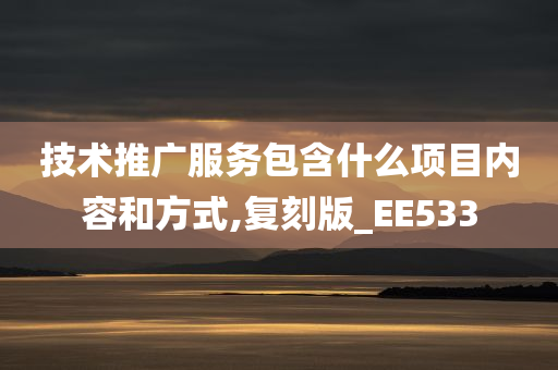 技术推广服务包含什么项目内容和方式,复刻版_EE533