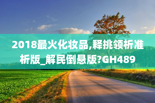 2018最火化妆品,释挑领析准析版_解民倒悬版?GH489