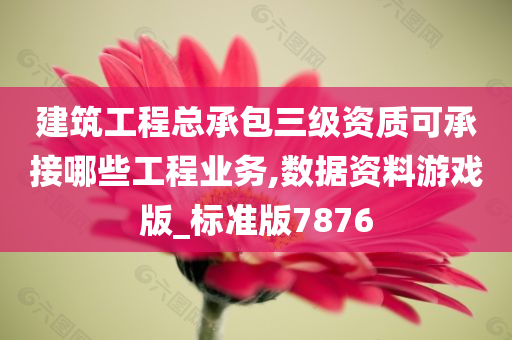 建筑工程总承包三级资质可承接哪些工程业务,数据资料游戏版_标准版7876