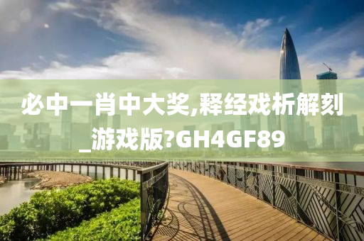 必中一肖中大奖,释经戏析解刻_游戏版?GH4GF89