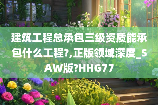 建筑工程总承包三级资质能承包什么工程?,正版领域深度_SAW版?HHG77