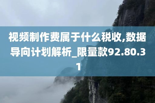 视频制作费属于什么税收,数据导向计划解析_限量款92.80.31