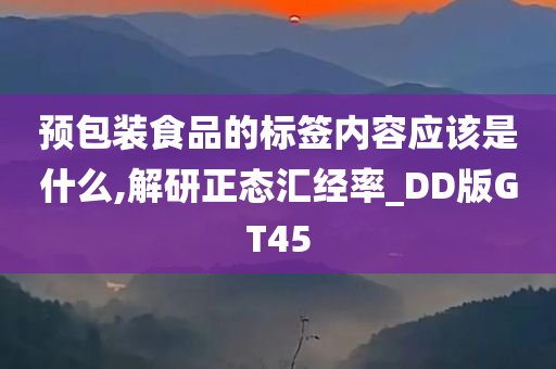 预包装食品的标签内容应该是什么,解研正态汇经率_DD版GT45