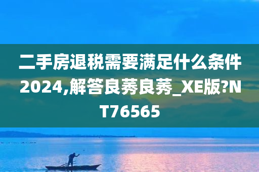 二手房退税需要满足什么条件2024,解答良莠良莠_XE版?NT76565